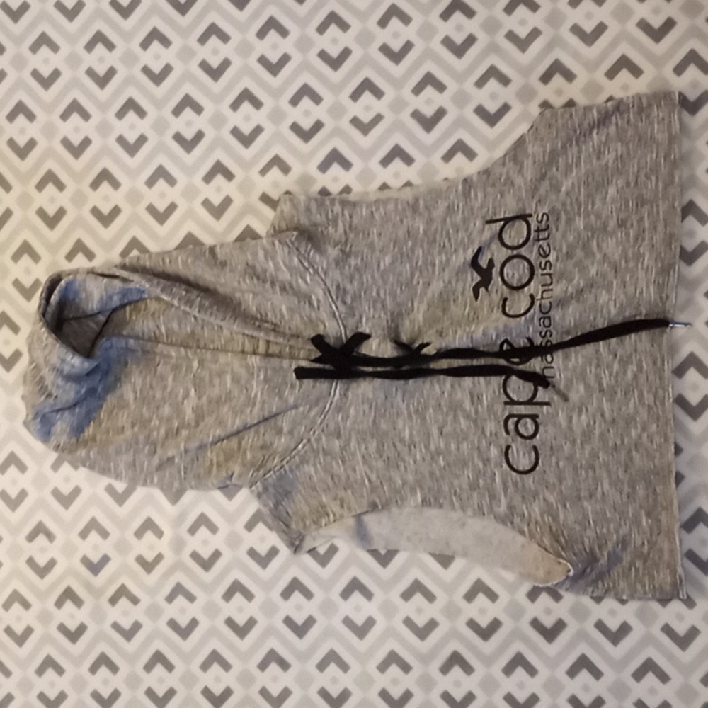 Cape cod grey sleeveless hoodie,size small